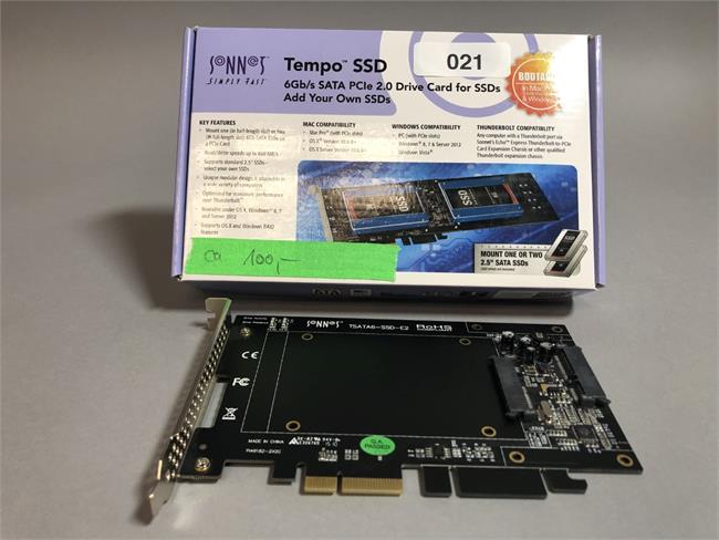 1  Dual SSD PCIE Karte Sonnet
